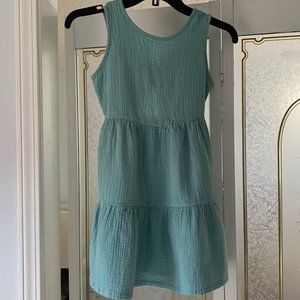 Cat & Jack Girls' Gauze Seafoam Green Sundress, Size M (7/8)